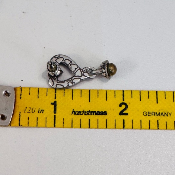 Brighton Callie Heart Silver and Gold Dangle Earrings - Picture 5 of 5